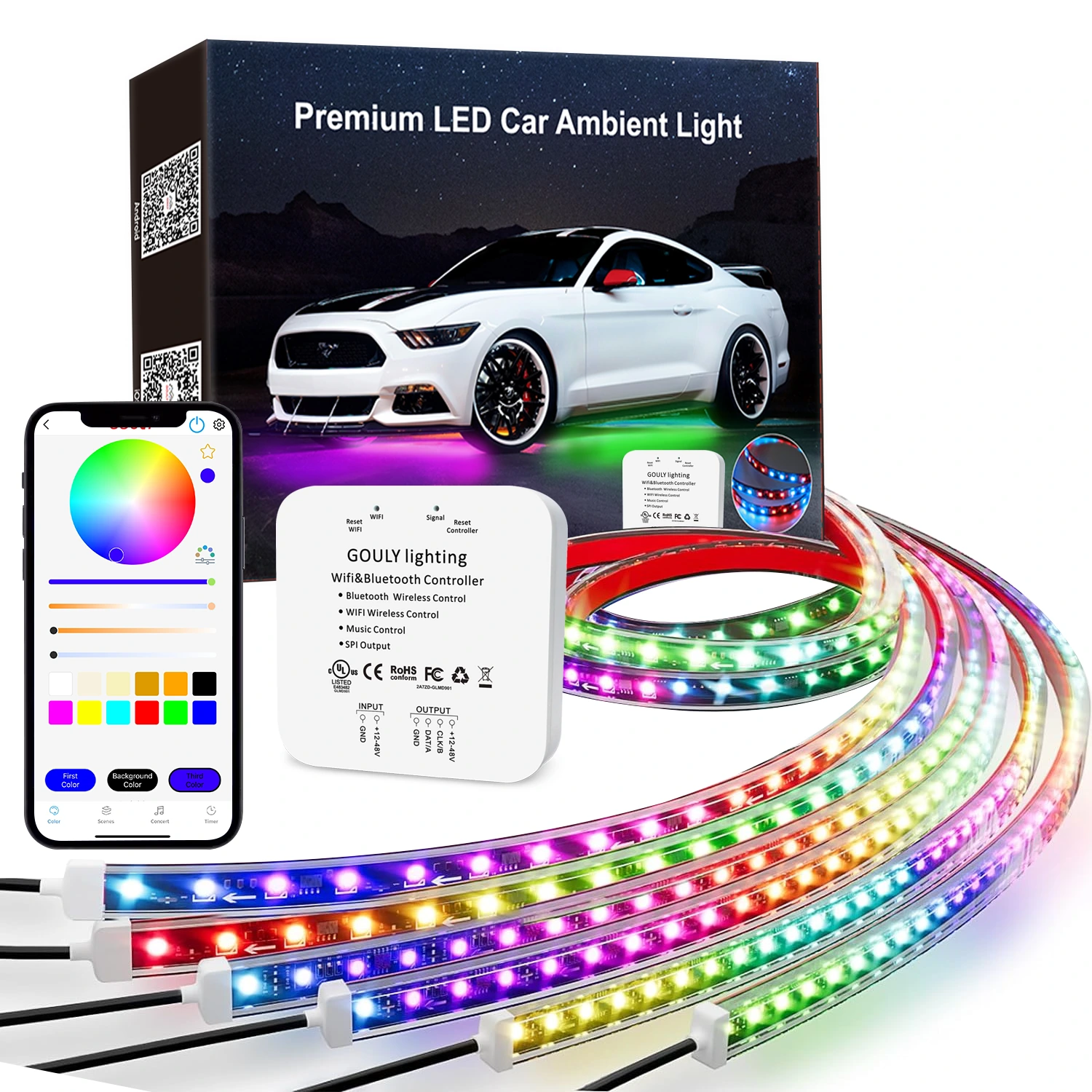 Intelligent Control Outdoor Waterproof Rgbic Car Bottom Light Strip